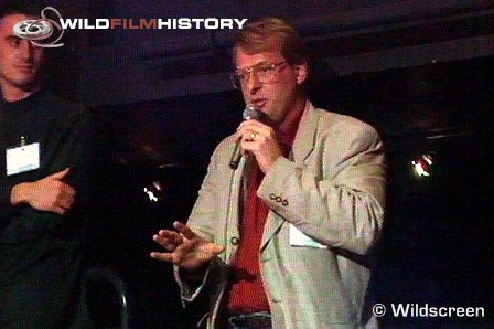 Bo Landin speaking at the Wildscreen Film Festival 1994