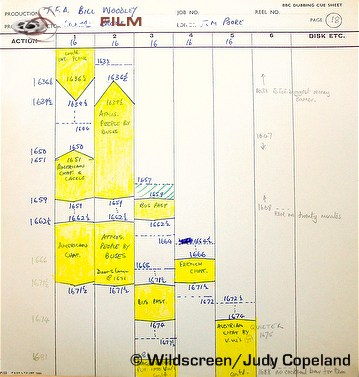 BBC Dubbing Cue Sheet