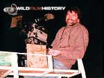 David Hughes filming at night in the Gemsbok National Park for Snake Killers: Honey badgers of the Kalahari