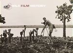 Tony Soper filming Opuntia cactus in the Galapagos Islands for Faraway Look: Galapagos