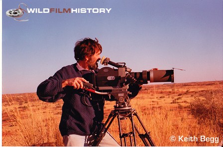 David Hughes filming Snake Killers: Honey Badgers of the Kalahari