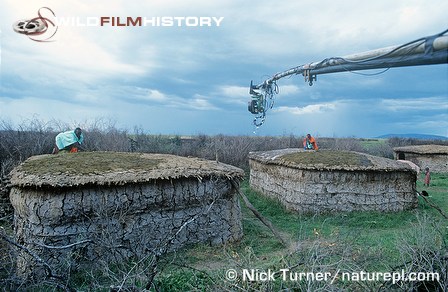 Filming on location in a Masai village for Mara Nights 