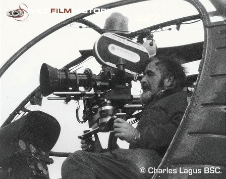 Charles Lagus filming from a helicopter