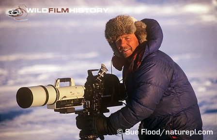 Doug Allan filming in the Canadian Arctic