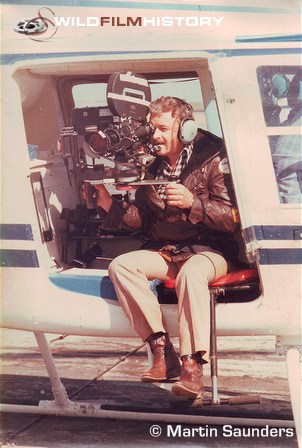 Martin Saunders filming from a helicopter