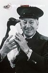 Johnny 'Keeper' Morris with a penguin for Animal Magic