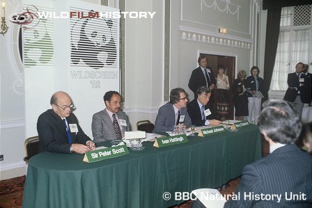 Panel at first Wildscreen festival, 1982