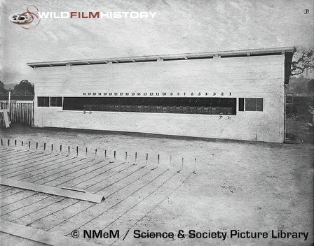 Eadweard Muybridge's operations room at his experimental track used during the making of The Horse in Motion