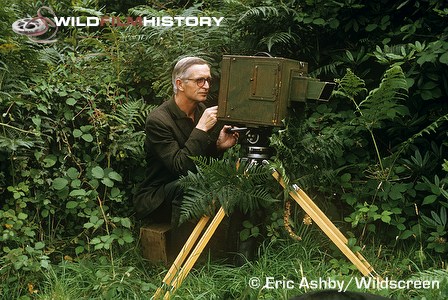 Eric Ashby filming with camera in home-made sound proofing case