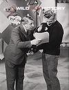 Johnny Morris and Keith Shackleton with Ringo the chimp