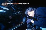 Rodger Jackman filming herring in a studio tank for At the Edge of the Sea