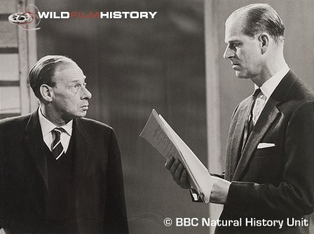 Nicholas Crocker with HRH The Duke of Edinburgh while recording the 100th edition of Look