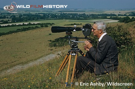 Eric Ashby filming on hillside