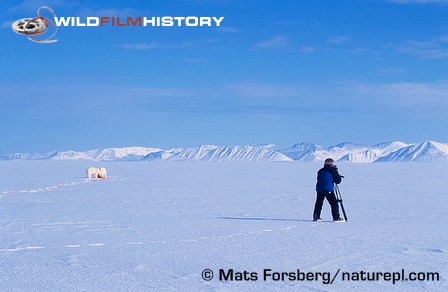 Martin Saunders filming polar bears for The Wildlife Specials: Polar Bear