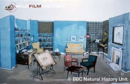 The set design for the BBC television's first regular natural history series: Look