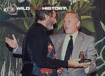 David Attenborough (right) presenting Alan Root with Wildscreen Outstanding Achievement Award, 1994