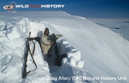 Cameraman Doug Allan on location in Norway to film polar bears