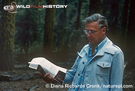 David Attenborough studying a script for The Living Planet