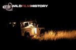 David and Carol Hughes filming at night in the kalahari desert