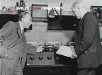 Ludwig Koch (left) and Maxwell Knight selecting recordings for The Language Of Animals