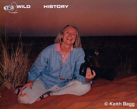 Portrait of Carol Hughes during the filming of Snake Killers: Honey Badgers of the Kalahari