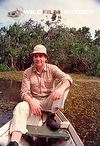 Peter Jones on a boat in the Amazon