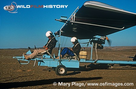 Des and Jen Bartlett in their light aircraft, used for filming