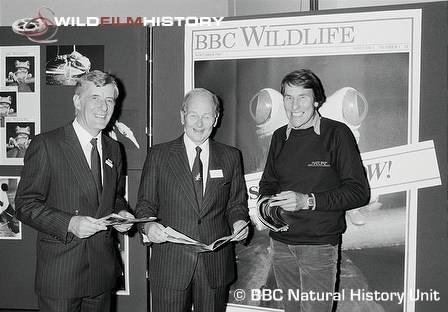 Chris Parsons (left), Peter Scott (centre) and Tony Soper at the re-launch of BBC Wildlife magazine