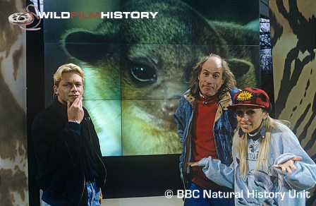 The Really Wild Show presenters Chris Packham, Terry Nutkins and Michaela Strachan