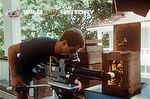 Gavin Thurston filming bees for The Trials of Life in Panama