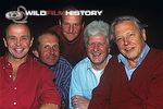 Left to Right: Doug Allan, Mike Richards, Gavin Thurston, Hugh Miles and David Attenborough